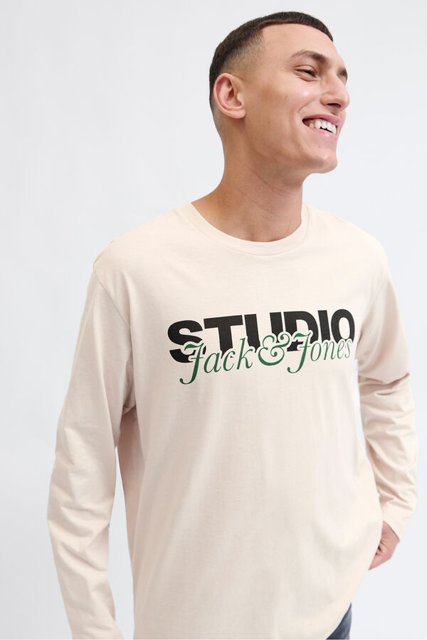 Jack & Jones T-shirt manga Studio cinzento