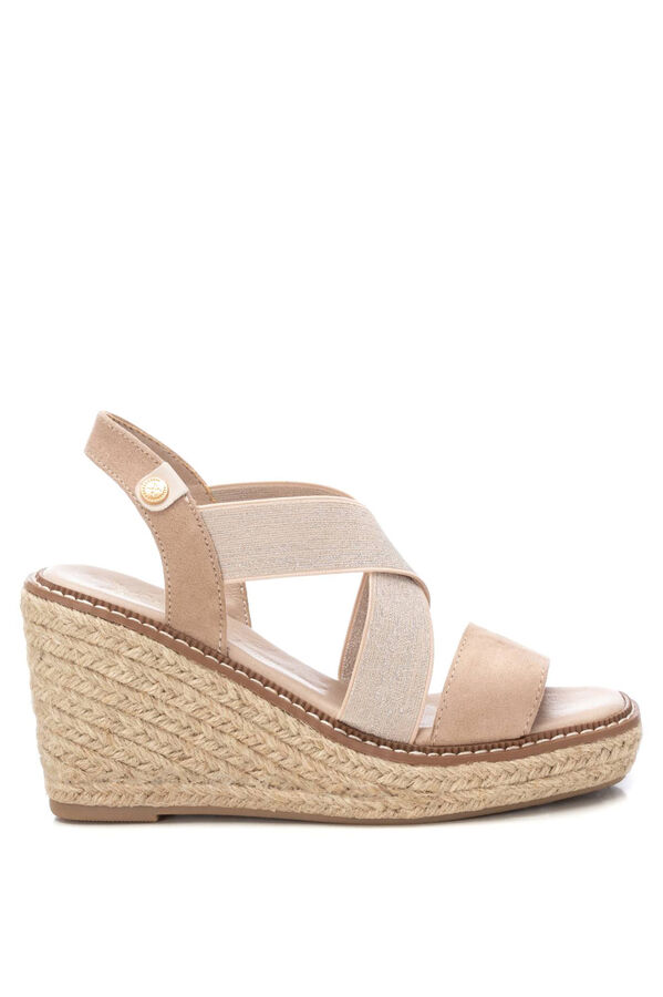 Springfield Beige faux suede Sra sandal  brown