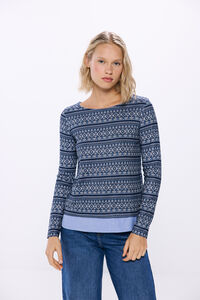 Springfield Camiseta com borda combinada