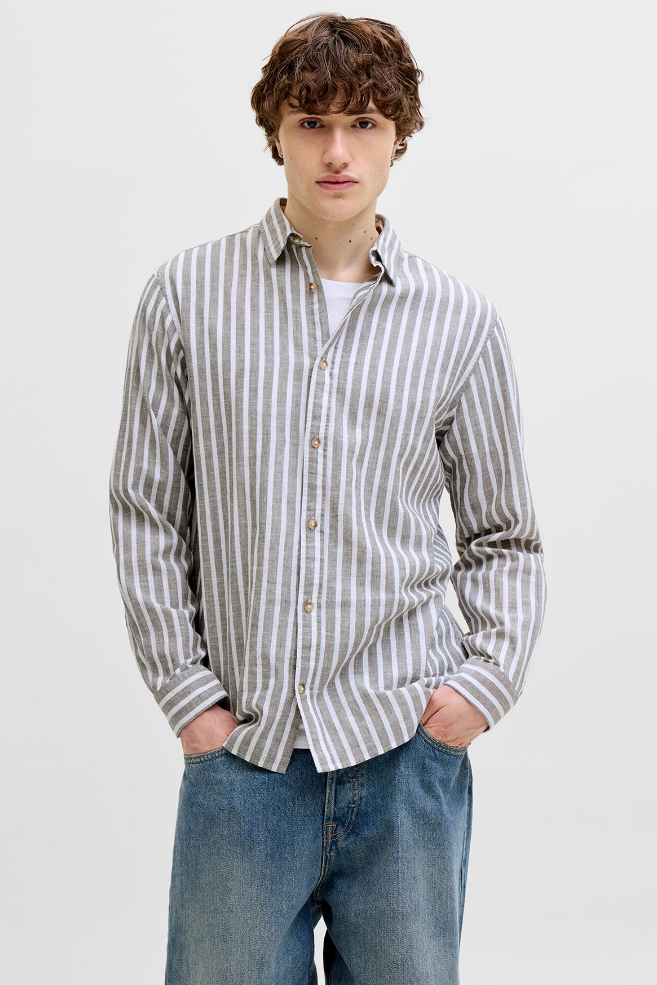 Jack & Jones Camisa regular fit lino