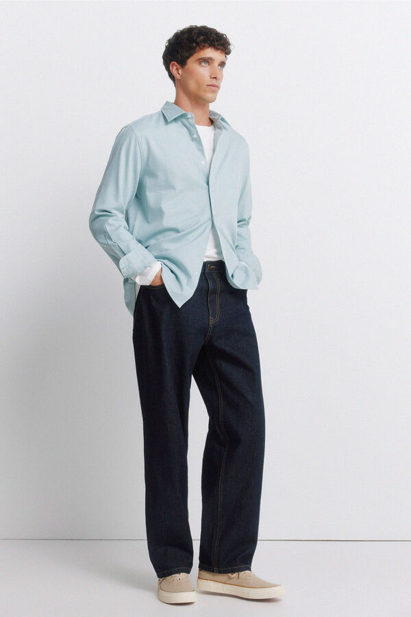 Springfield Camisa social com estrutura de f&aacute;cil cuidado verde