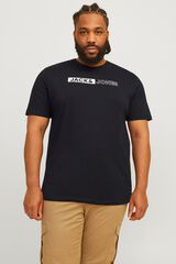 Jack & Jones PLUS T-shirt slim manga curta preto