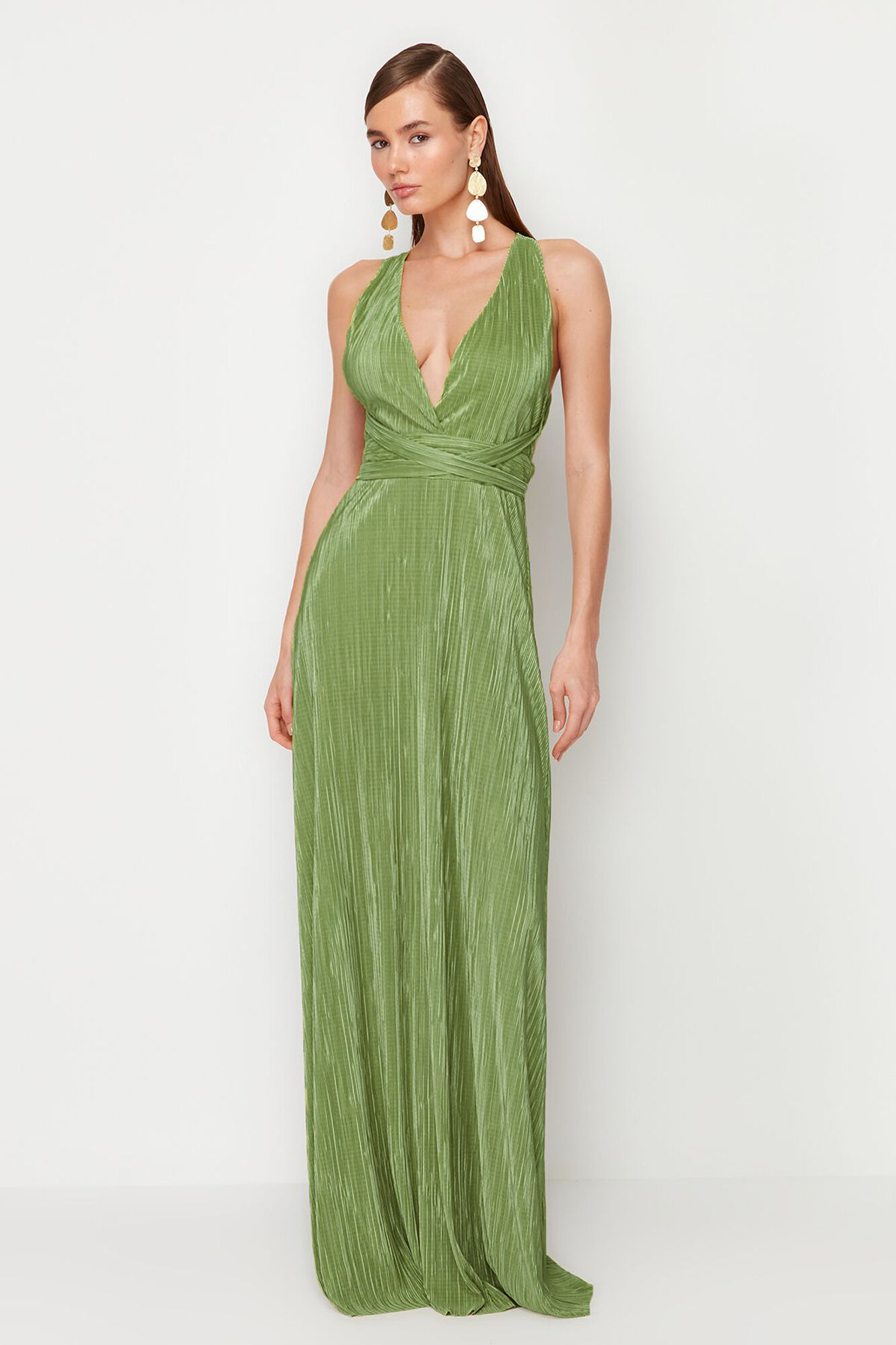 Trendyol Vestido com costas abertas cruzadas