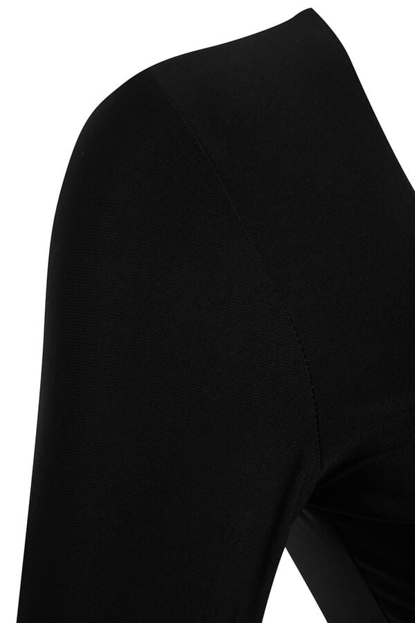 Trendyol Vestido maxi de punto negro