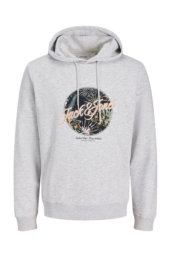 Jack & Jones Sweatshirt com capuz em algod&atilde;o branco