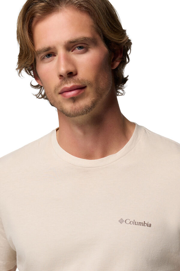 Columbia T-shirt de algodão orgânico bege