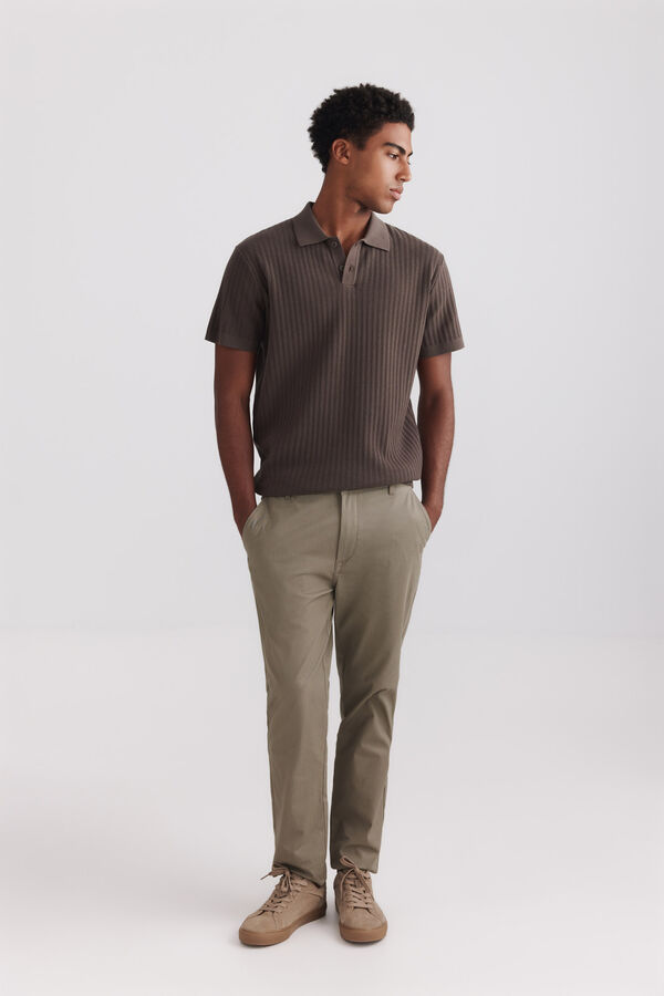 Springfield Cal&ccedil;as chino microestampadas slim fit cru