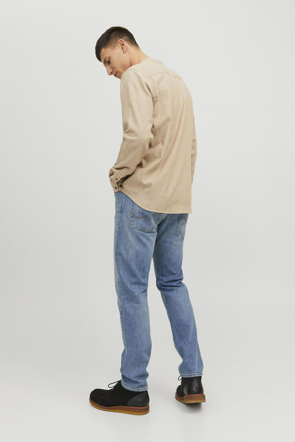 Jack & Jones Camisa confort fit cuello mao beige