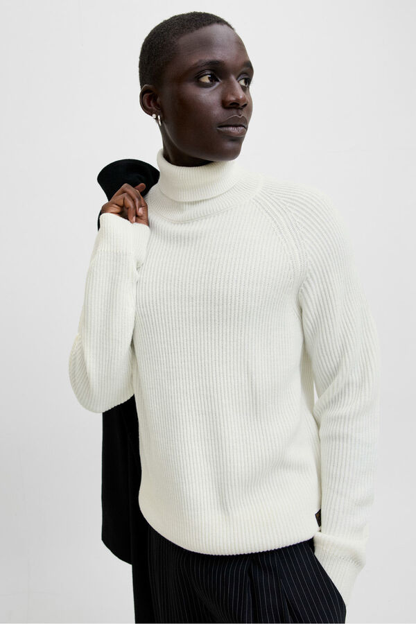 Jack & Jones Camisola básico de gola branco