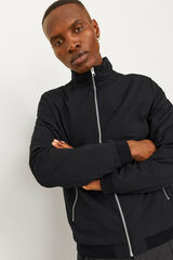 Jack & Jones neck bomber jacket black