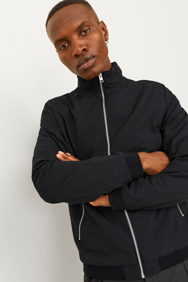 Jack & Jones neck bomber jacket black