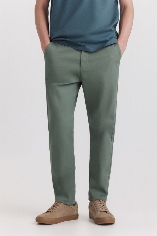 Springfield Cal&ccedil;as chino slim fit verde