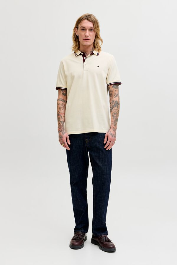 Jack & Jones Polo de manga curta b&aacute;sico branco