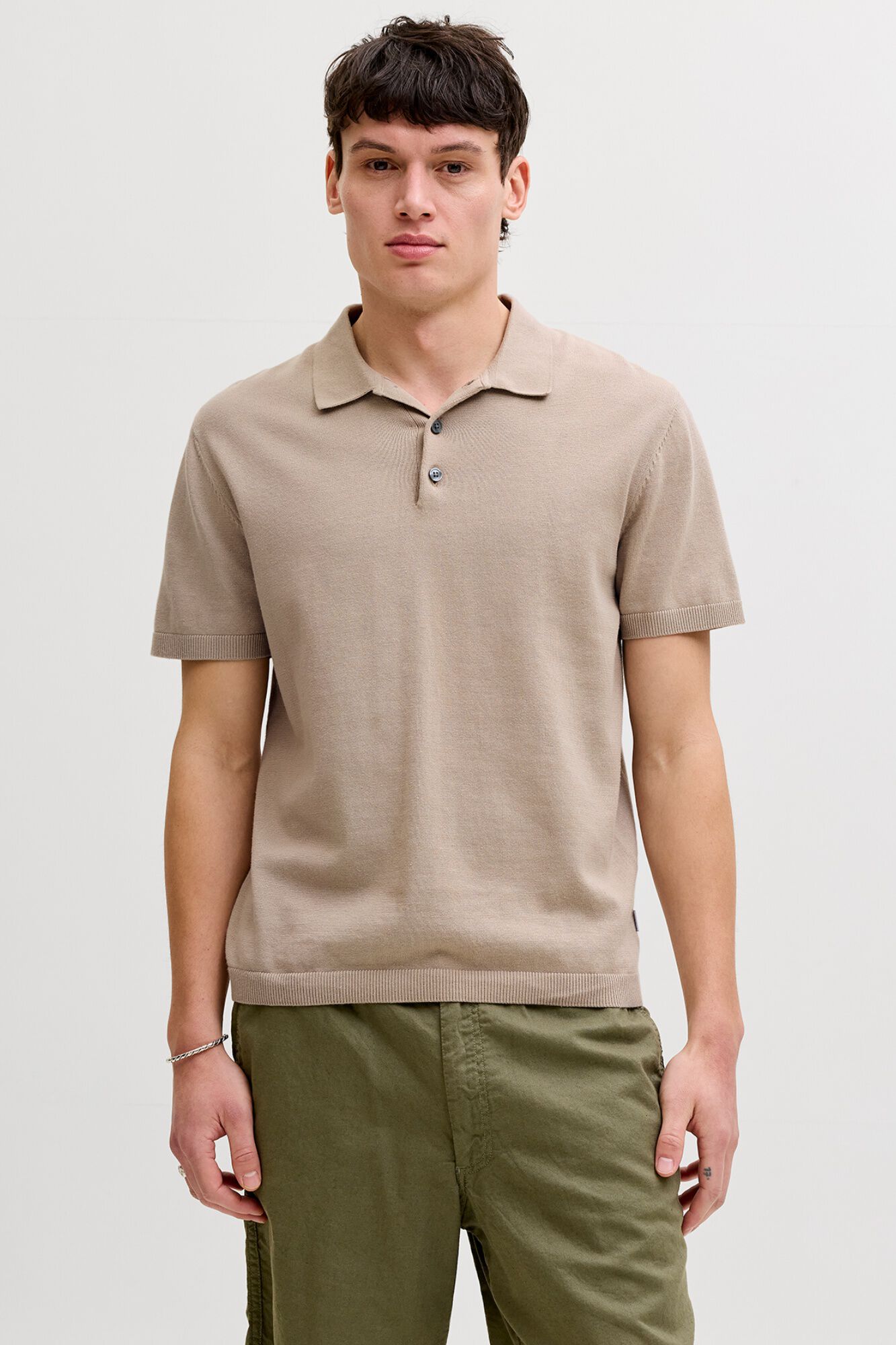 Jack & Jones Polo de malha regular fit em algod&atilde;o
