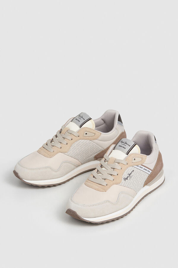 Pepe Jeans Zapatillas Running Logo Estampado beige