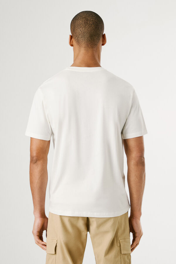 Pepe Jeans Camiseta de manga curta com logo frontal. branco