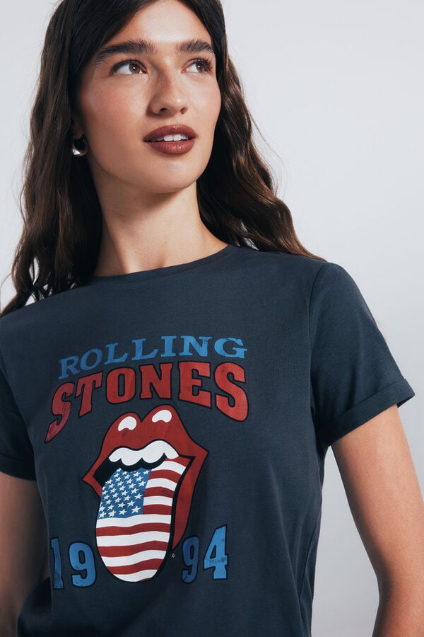 Springfield T-shirt "Rolling Stones" cinzento