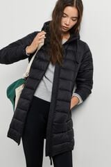 Pepe Jeans Sobretudo acolchoado com capuz e bolsos preto