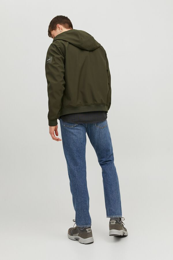 Jack & Jones Blus&atilde;o softshell com capuz verde