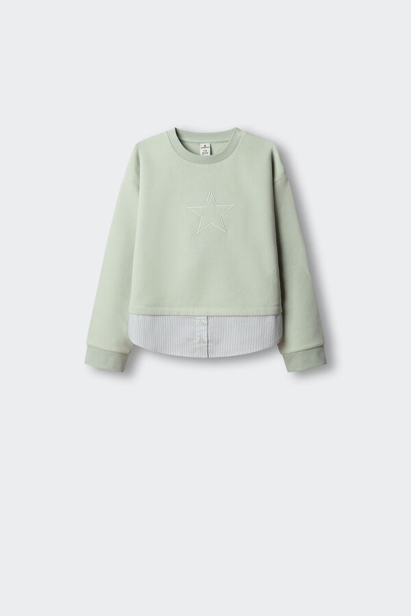 Springfield Kids Sweatshirt bimaterial estrela verde