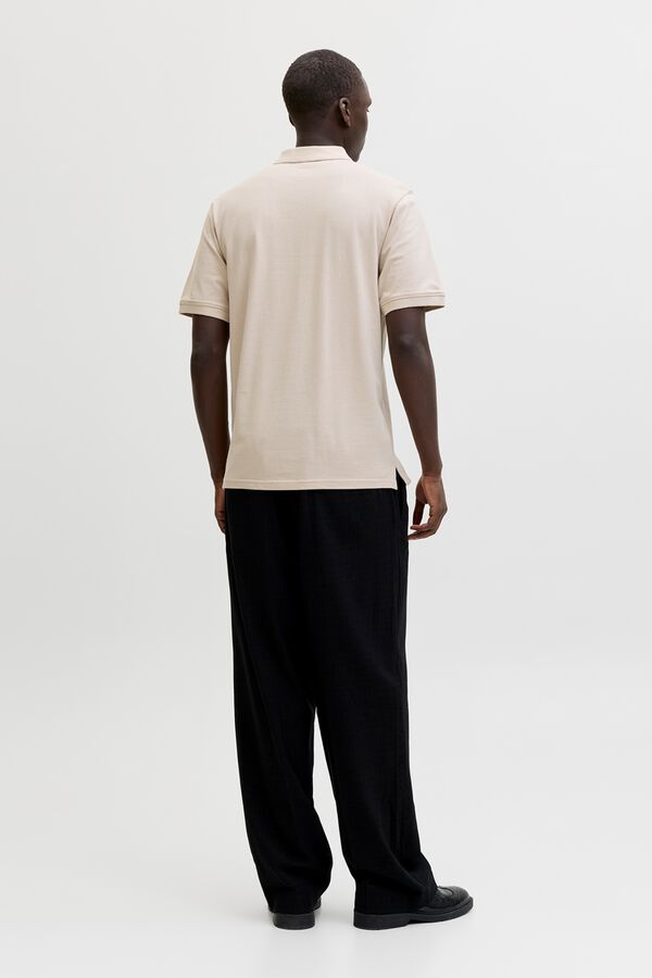 Jack & Jones Polo slim piqu&eacute; cinzento