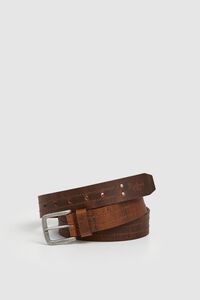 Pepe Jeans Cinto de couro com fivela quadrada