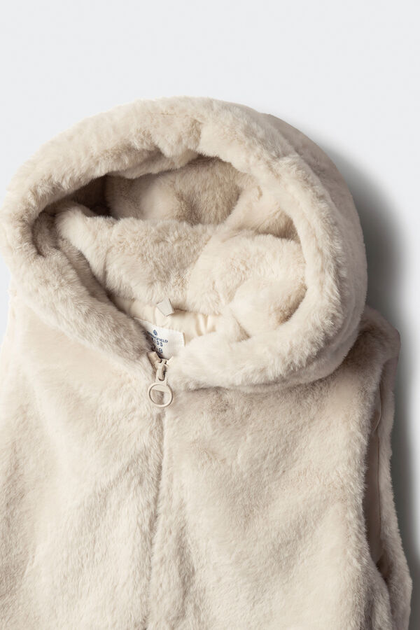 Springfield Kids Colete de pele de menina azul