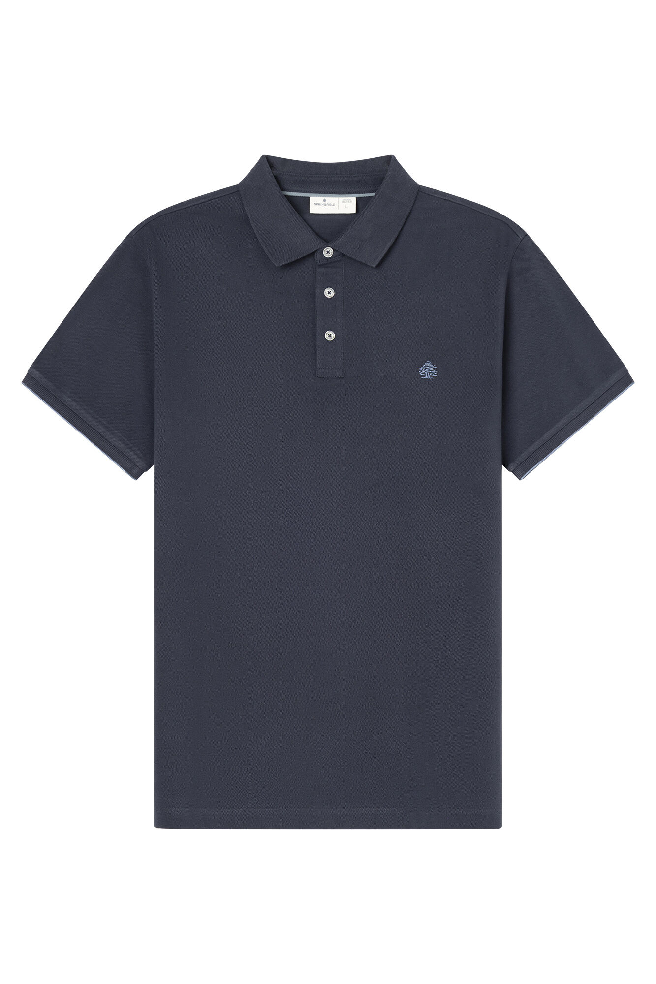 Springfield Polo piqu&eacute; punho em contraste slim fit
