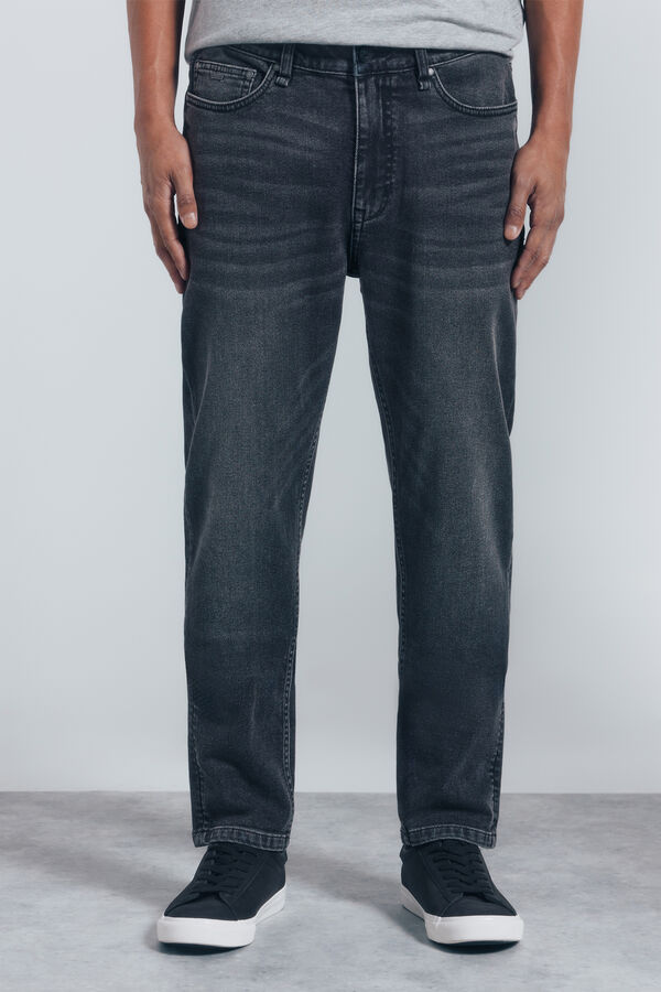 Springfield Calça jeans skinny cinza escuro cinzento