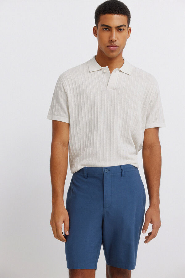 Springfield Bermudas estruturadas azul