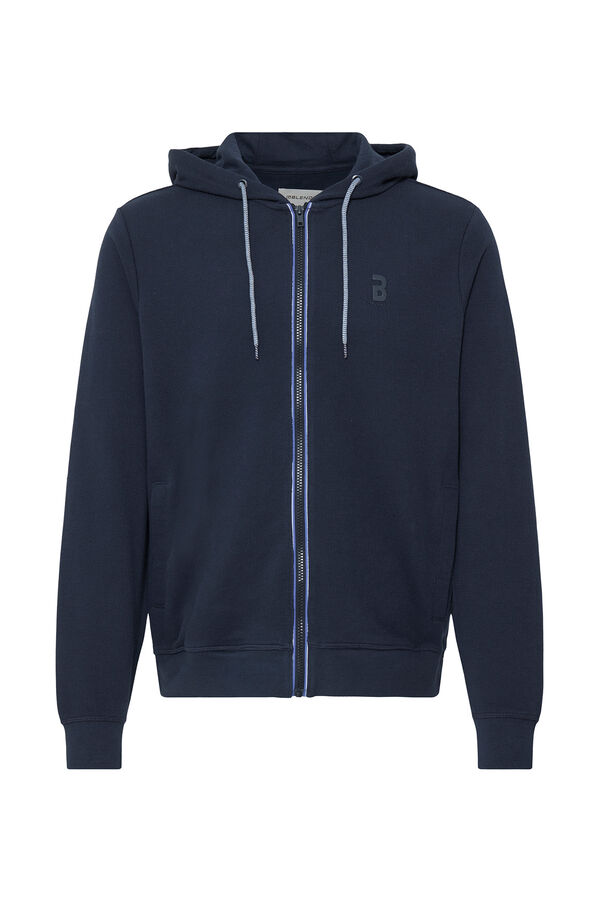 Blend Sweatshirt piqu&eacute; com capuz azul