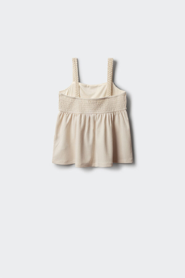 Springfield Kids Top de al&ccedil;as em crochet para menina bege