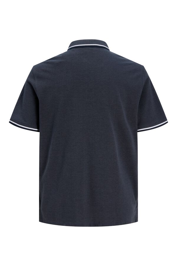 Jack & Jones PLUS Polo regular em piqu&eacute; cinzento