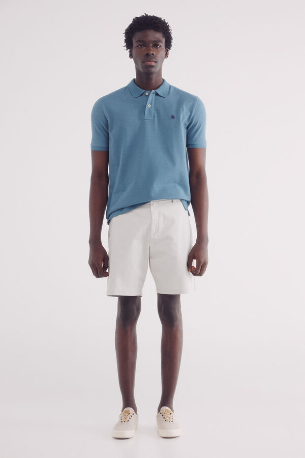 Springfield Polo piqué básico regular fit turquesa