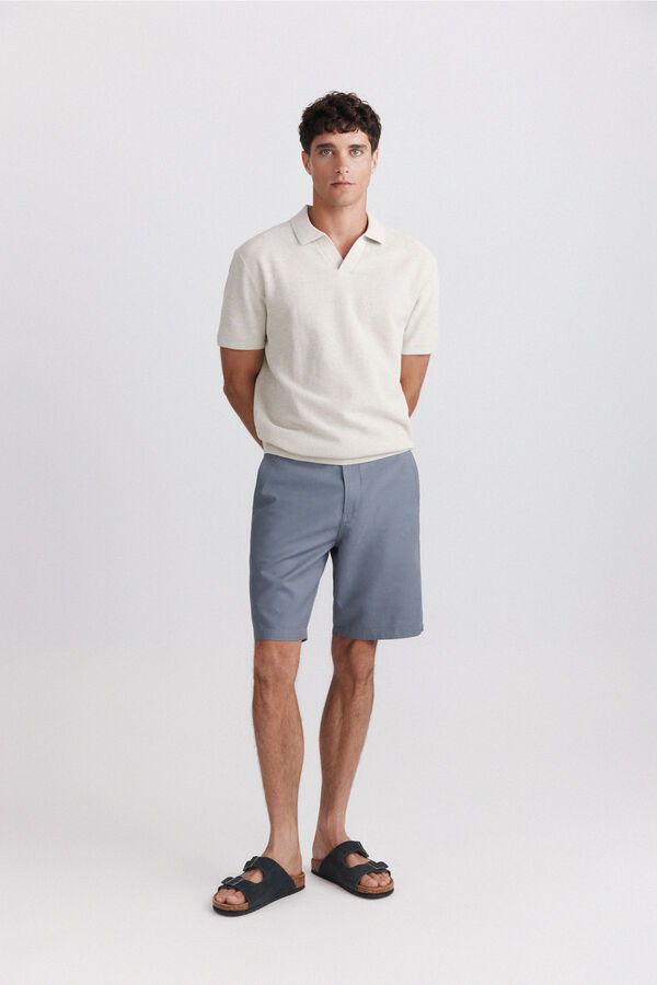 Springfield Bermuda t&eacute;cnica wide & relaxed fit azul