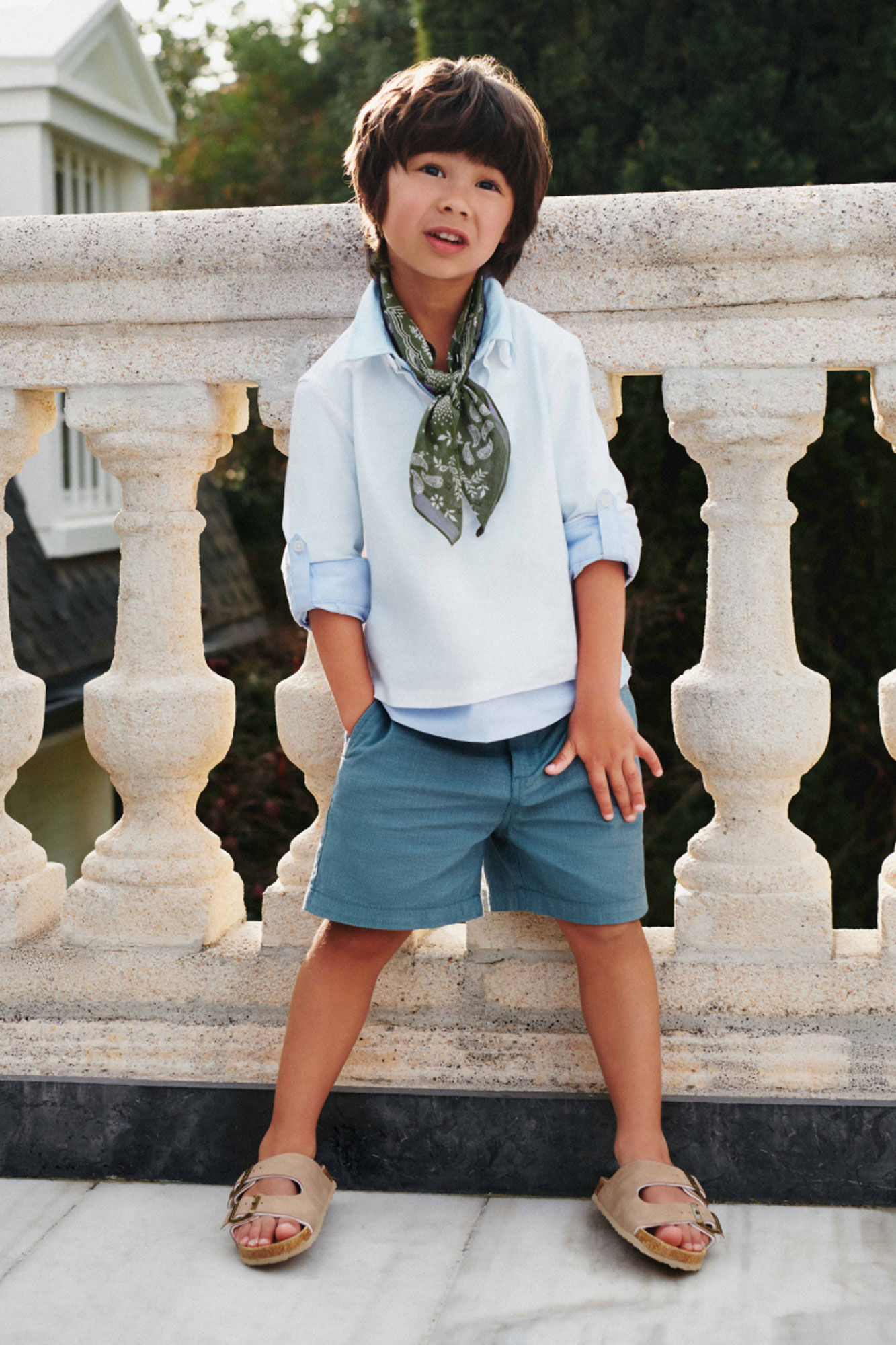 Springfield Kids Bermuda chino cuadrill&eacute; para ni&ntilde;o