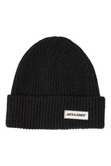Jack & Jones Gorro de malha com poli&eacute;ster preto