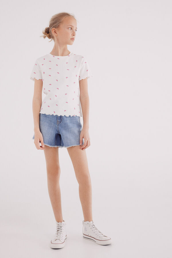 Springfield Kids Camiseta menina melancia branco