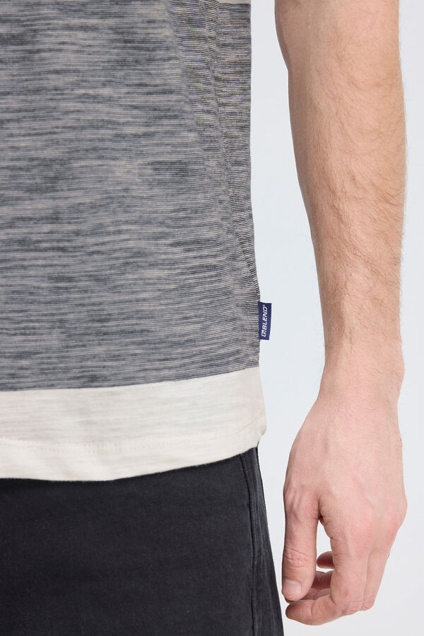 Blend T-shirt de Manga Curta &agrave;s Riscas azul
