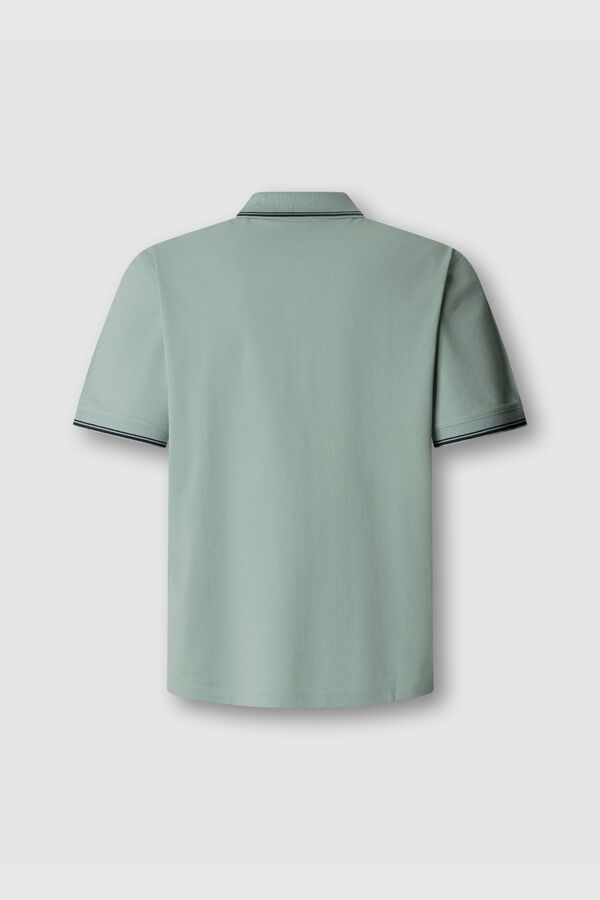 Pepe Jeans Polo piqu&eacute; regular com logo azul
