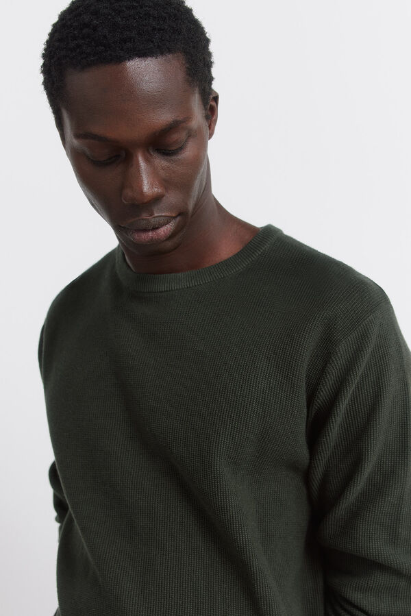 Springfield camisa b&aacute;sica estruturada Caqui escuro