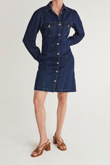 Pepe Jeans Vestido jeans curto de manga comprida azul