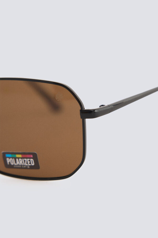 Springfield Gafas sol estilo aviador rectangulares marr&oacute;n