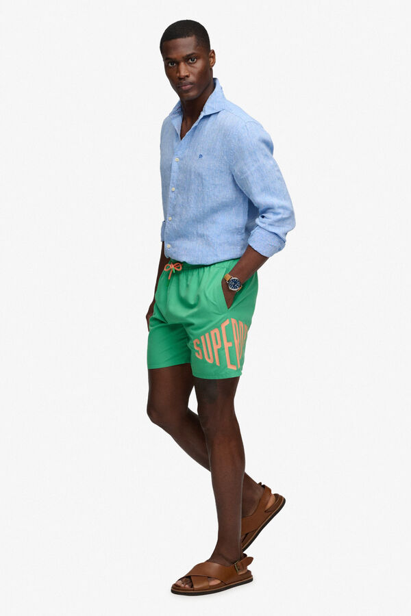 Superdry Swimwear with logo green
