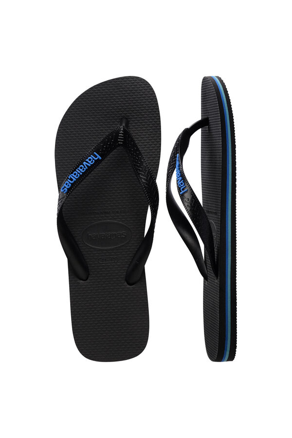 Havaianas Chinelos de dedo rasos de borracha azul