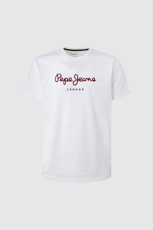 Pepe Jeans T-shirt de manga curta com logo branco