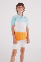 Springfield Kids Polo dip dye menino azul
