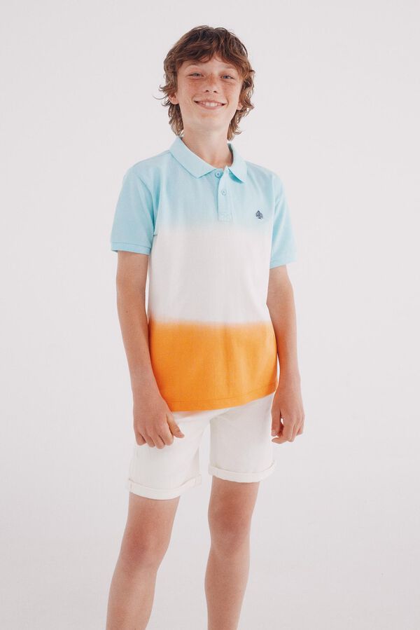 Springfield Kids Polo dip dye menino azul