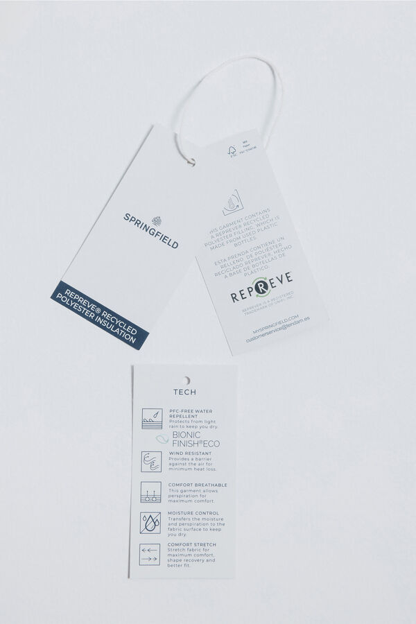 Springfield Blusão técnica acolchoada preto