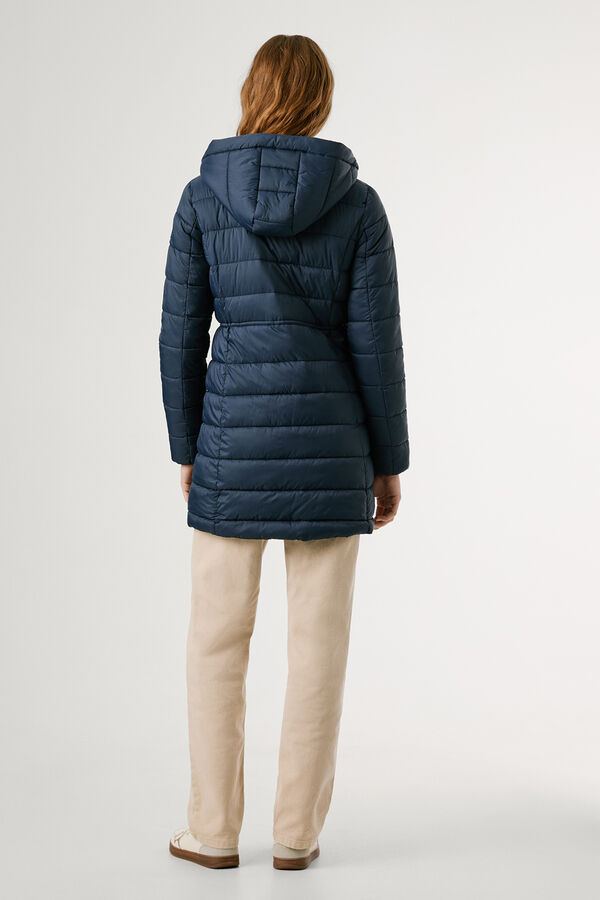 Pepe Jeans Jaqueta longa acolchoada de plumas azul